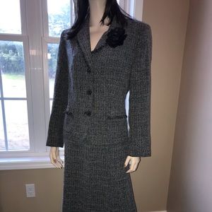 Black and white womens Suit